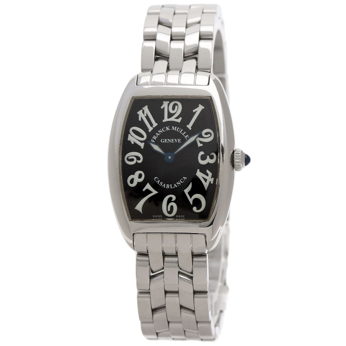 Franck Muller Watches Quartz 1752Qz Stainless Steel , Stainless Steel Silver Tonookabex Black Dial