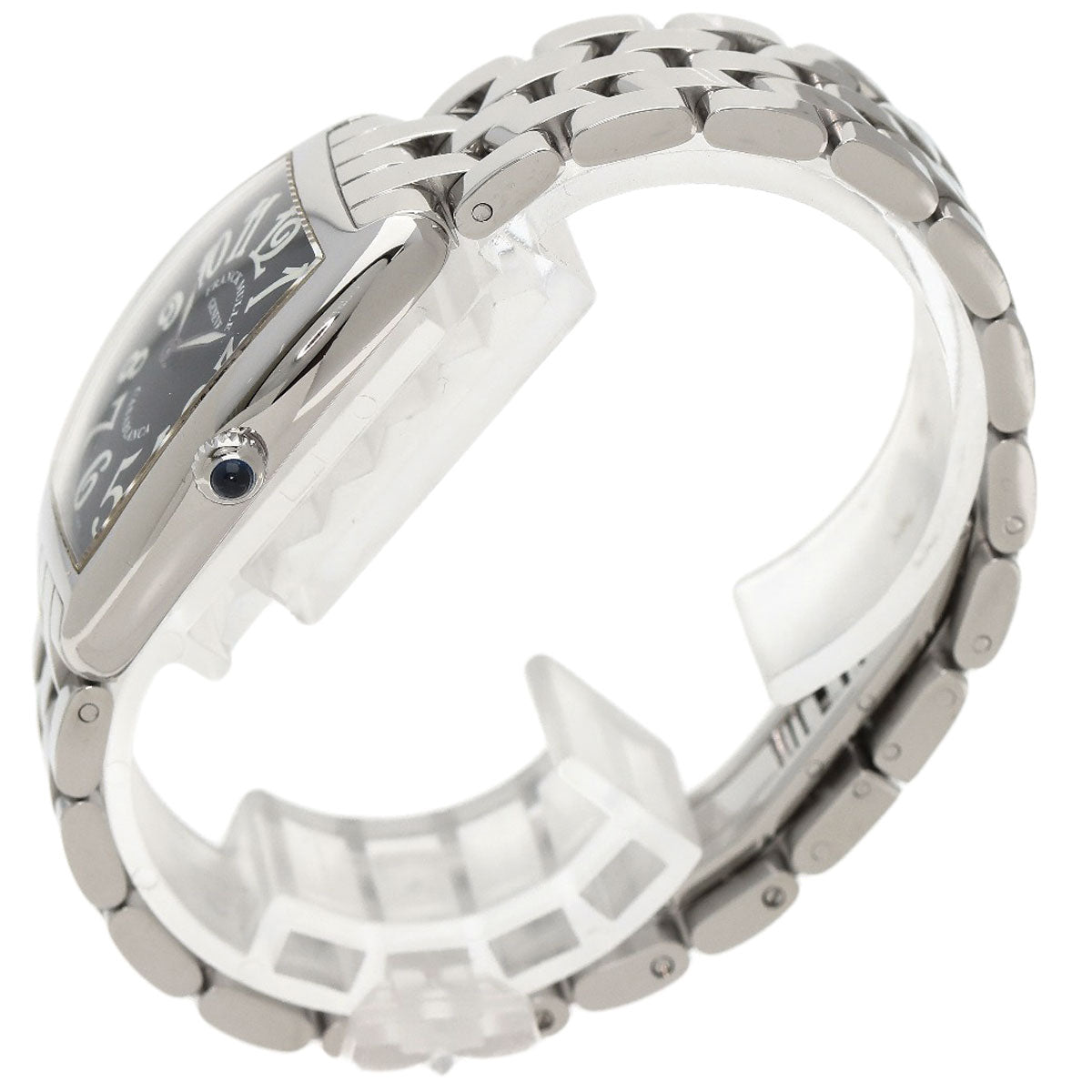 Franck Muller Watches Quartz 1752Qz Stainless Steel , Stainless Steel Silver Tonookabex Black Dial