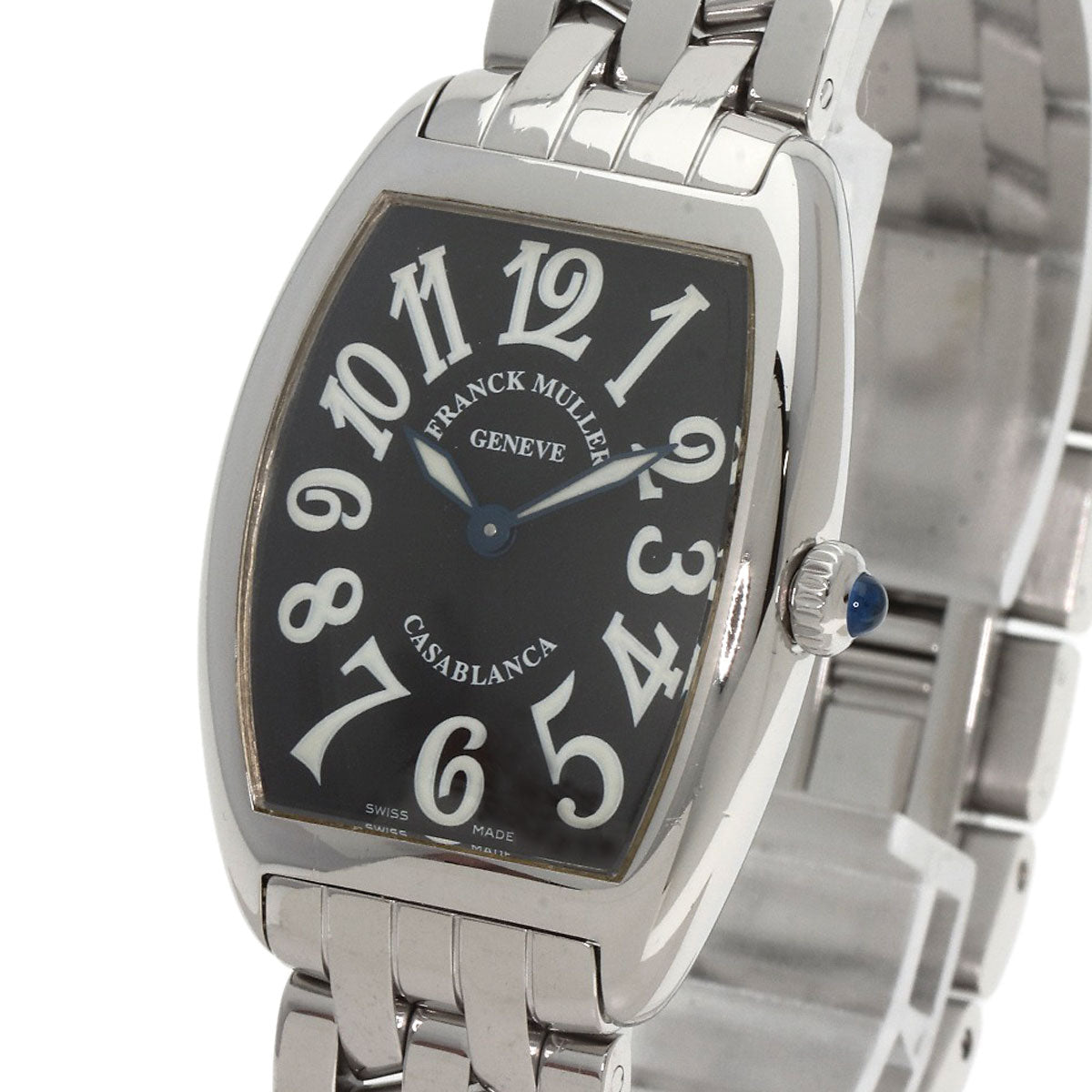 Franck Muller Watches Quartz 1752Qz Stainless Steel , Stainless Steel Silver Tonookabex Black Dial