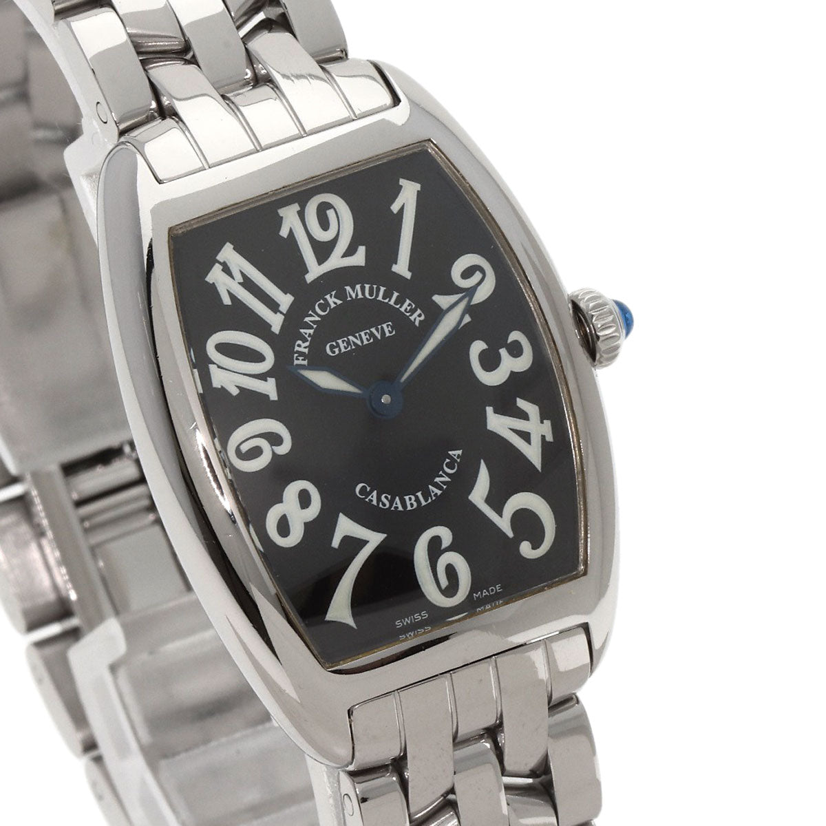 Franck Muller Watches Quartz 1752Qz Stainless Steel , Stainless Steel Silver Tonookabex Black Dial