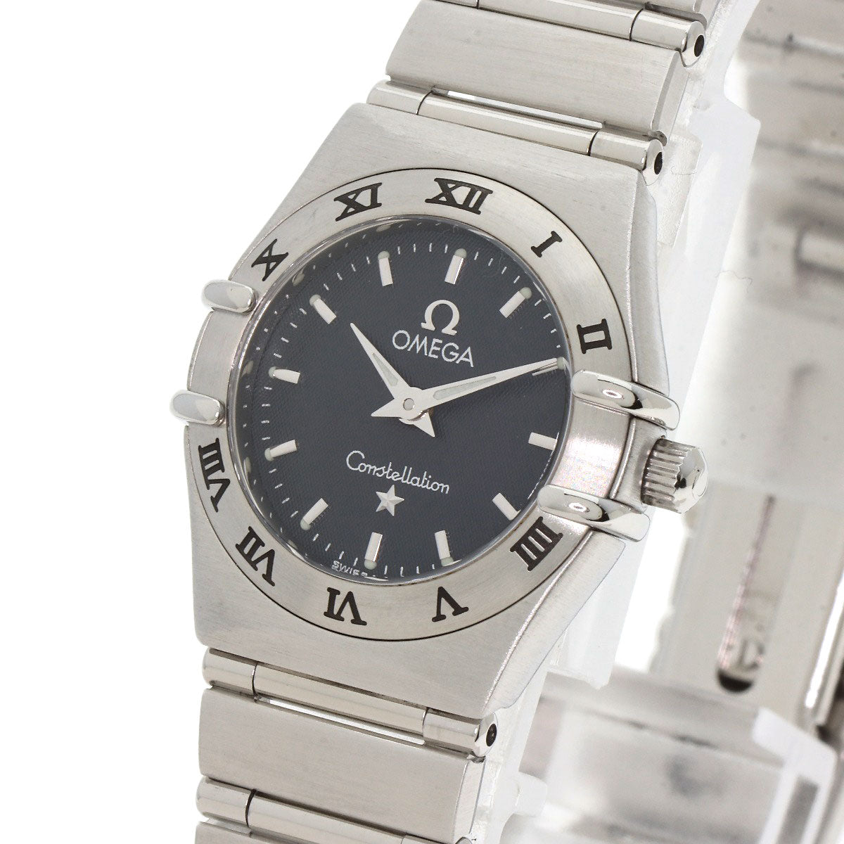 Omega Watches Quartz 1562.40 Stainless Steel , Stainless Steel Silver Constellation Mini Navy Dial