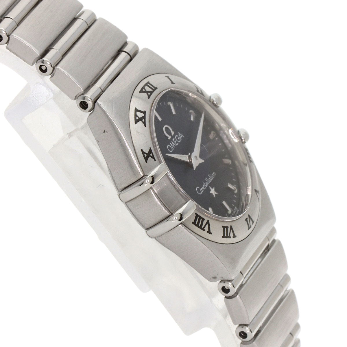 Omega Watches Quartz 1562.40 Stainless Steel , Stainless Steel Silver Constellation Mini Navy Dial