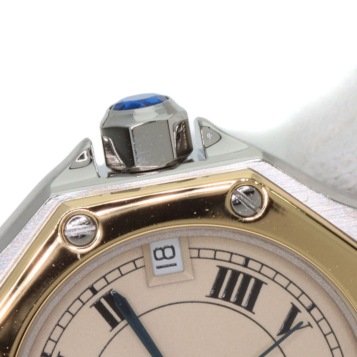 Cartier Watches Quartz W2001683 Stainless Steel Gold Santos Octagon Sm Ivory Dial