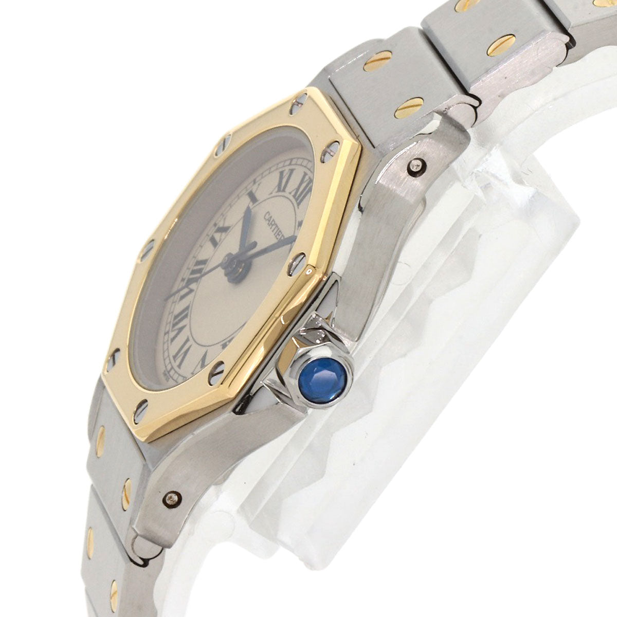 Cartier Watches Quartz W2001683 Stainless Steel Gold Santos Octagon Sm Ivory Dial