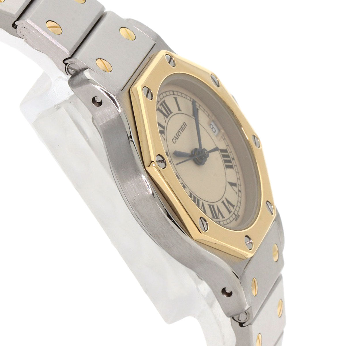 Cartier Watches Quartz W2001683 Stainless Steel Gold Santos Octagon Sm Ivory Dial