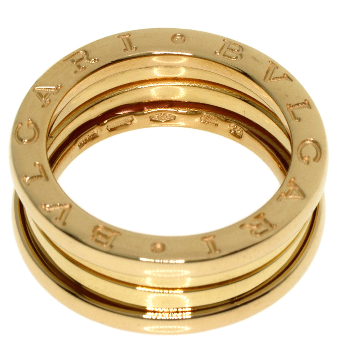 Bvlgari Ring 18K Yellow Gold Gold B-Zero1 B-Zero One 2 Band #53