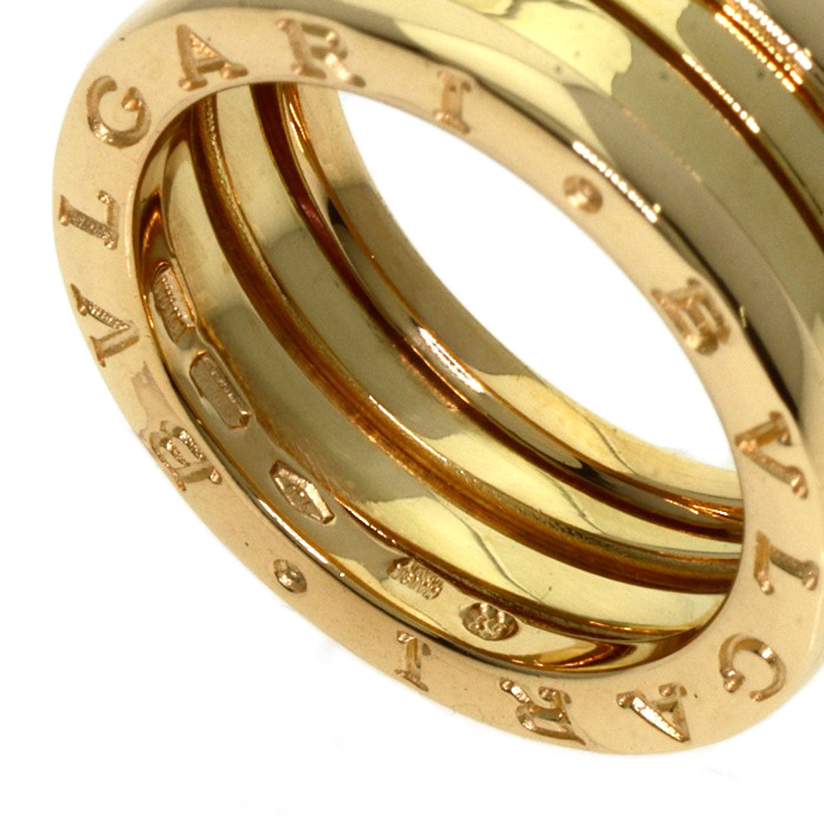 Bvlgari Ring 18K Yellow Gold Gold B-Zero1 B-Zero One 2 Band #53