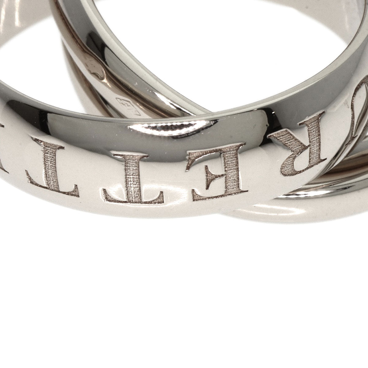 Cartier Ring K18Wg Silver Trinity 1998 Christmas Limited #52