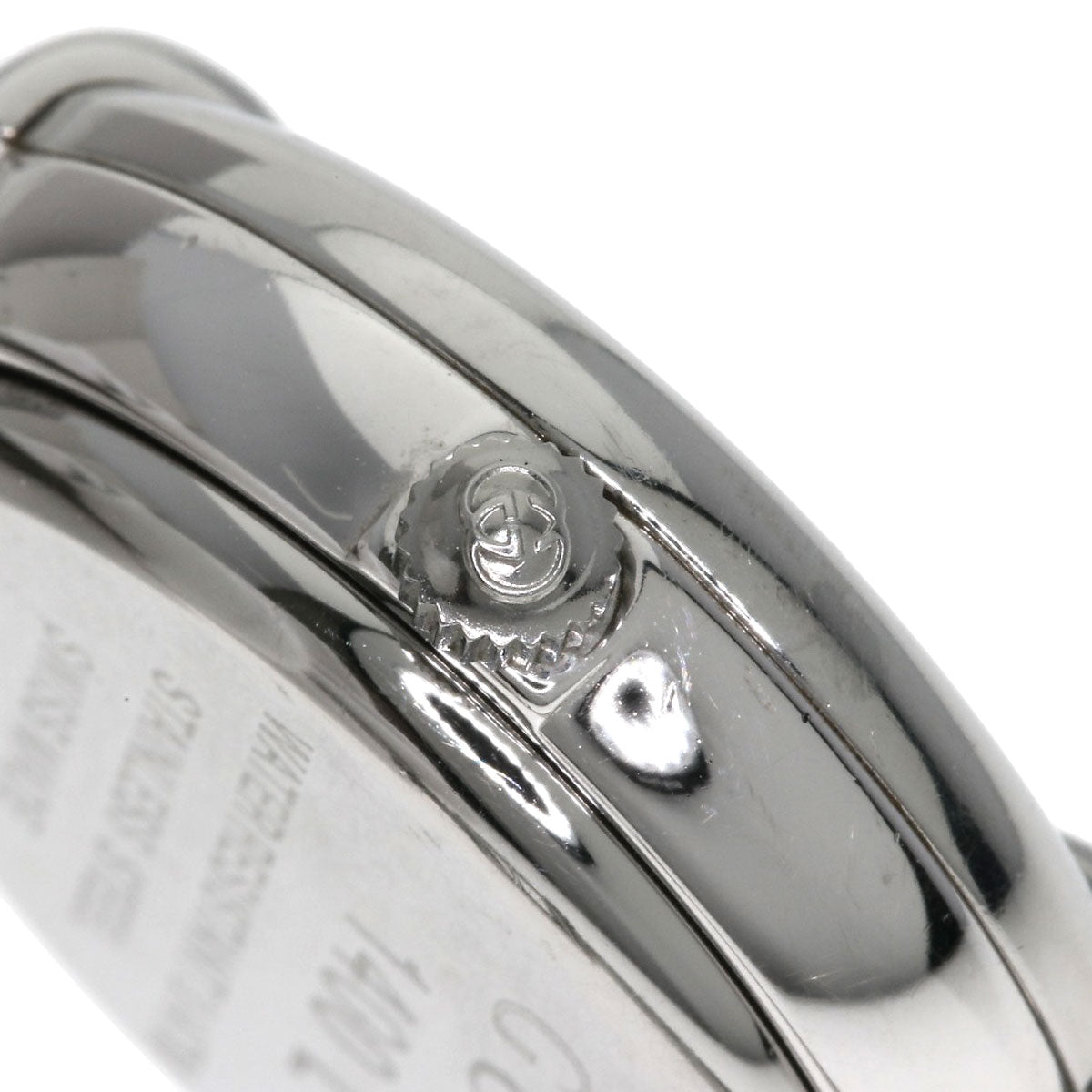 Gucci Watches Quartz 1400L Stainless Steel Silver Round Face Black Dial