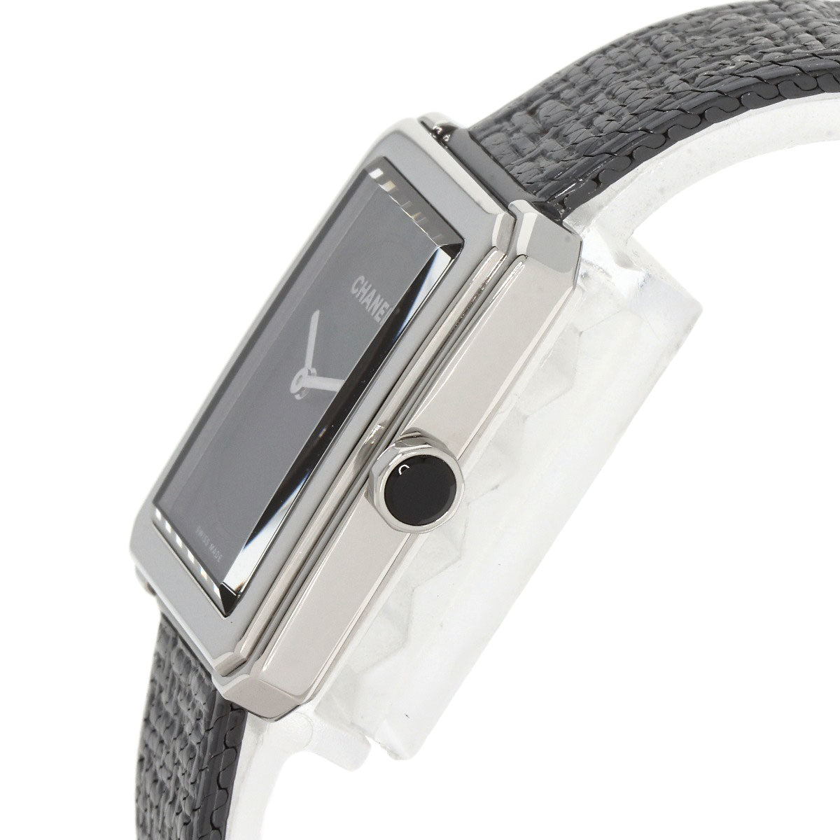 Chanel Watches Quartz H5317 Stainless Steel Silver Boyfriend Small Model Tweed Black Dial