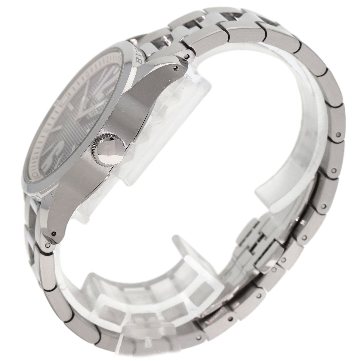 Bvlgari Watches Quartz St37S Stainless Steel Silver Solo Tempo Silver Dial