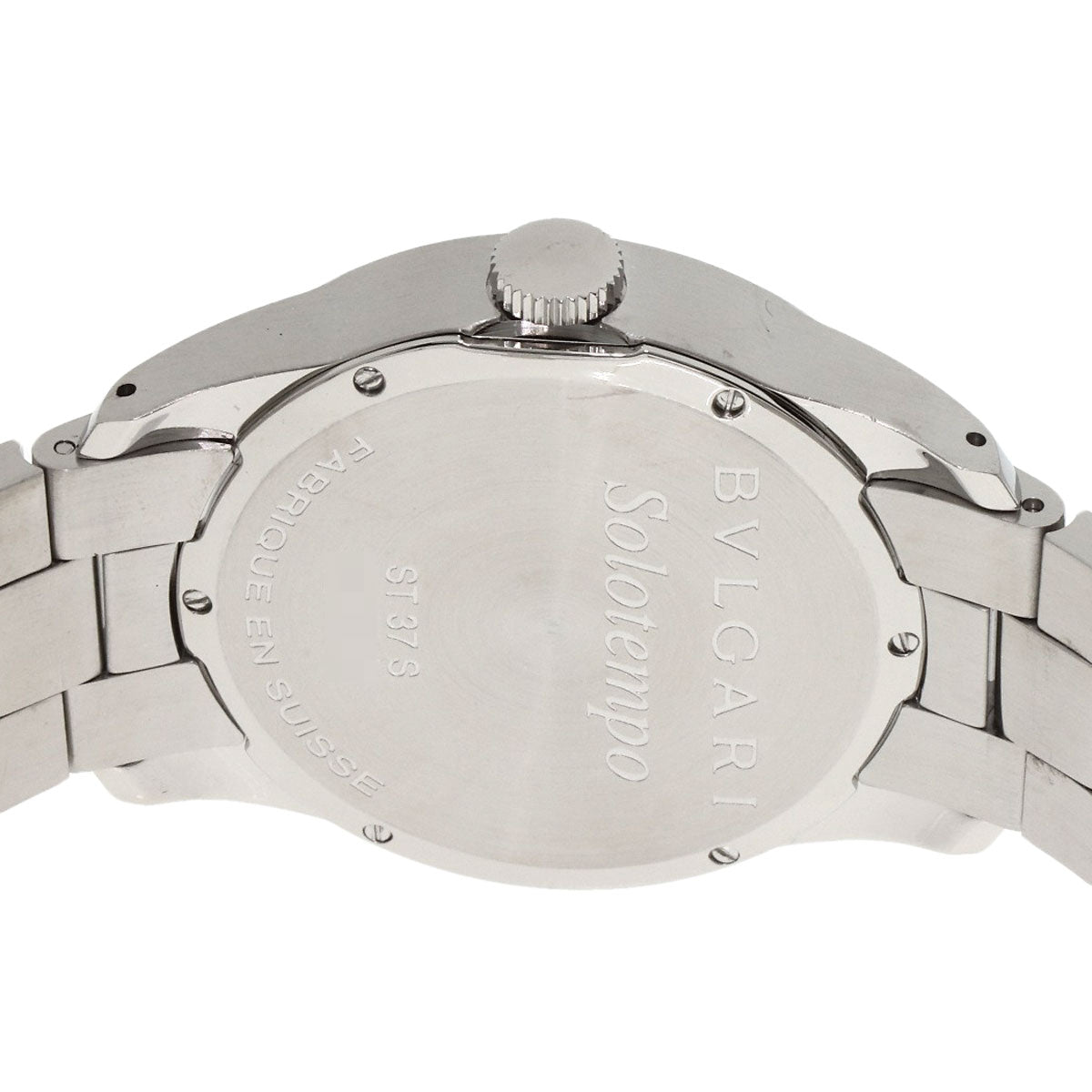 Bvlgari Watches Quartz St37S Stainless Steel Silver Solo Tempo Silver Dial