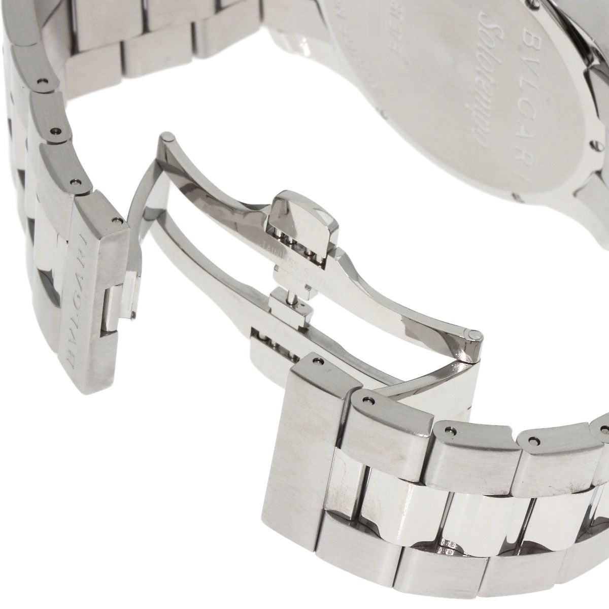Bvlgari Watches Quartz St37S Stainless Steel Silver Solo Tempo Silver Dial