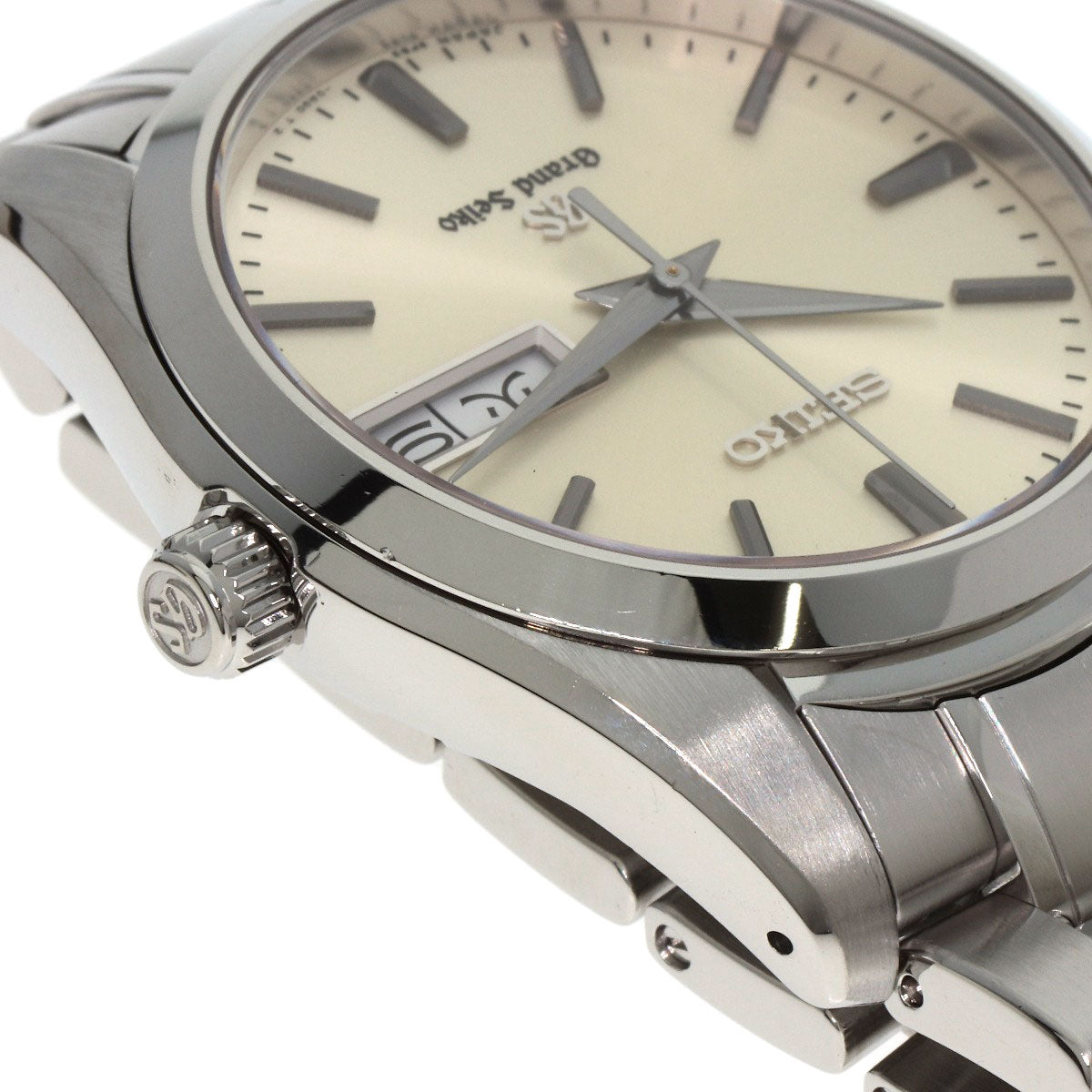 Seiko Watches Quartz Sbgt035 9F83-0Ah0 Stainless Steel Silver Grand Seiko Round Face Silver Dial