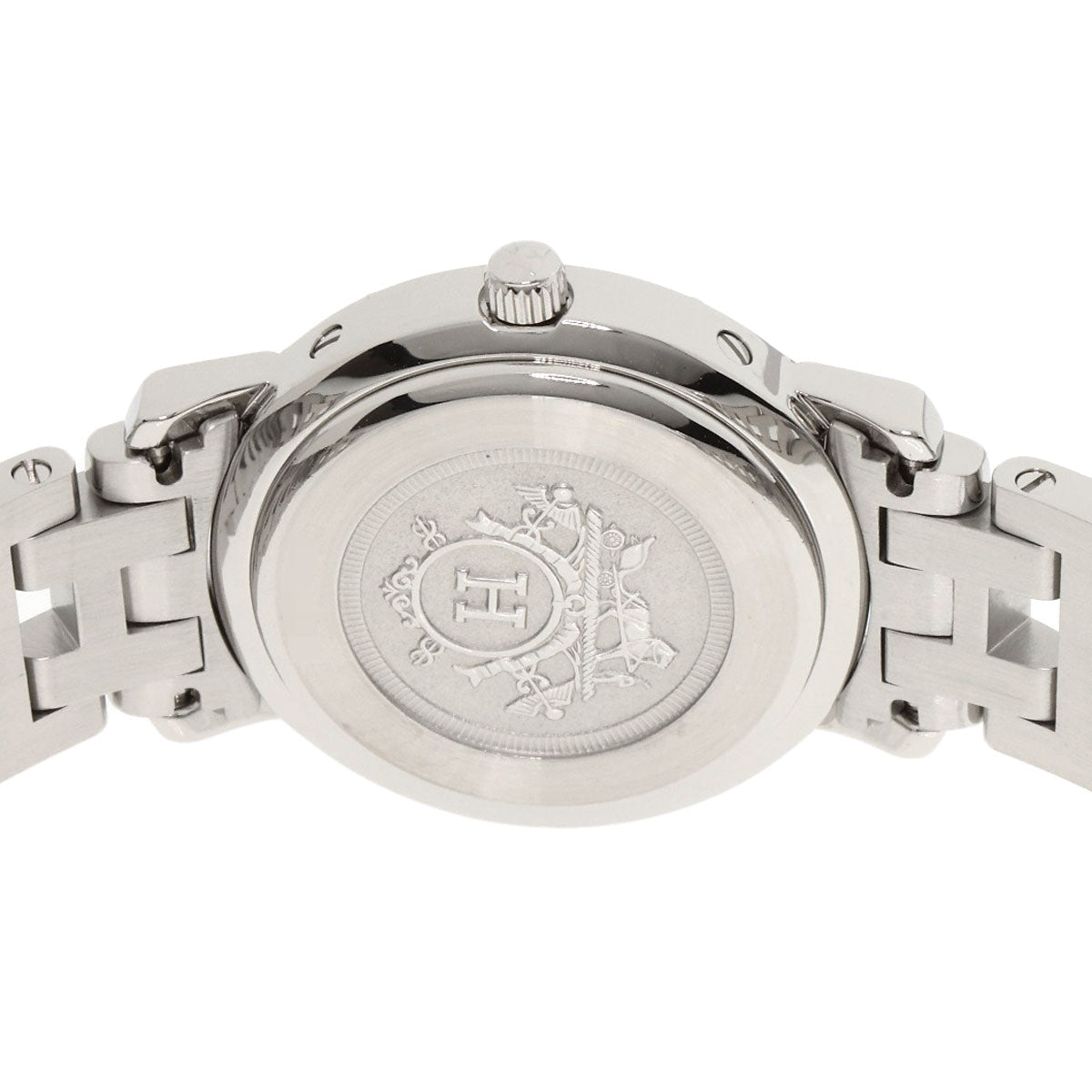 Hermes Watches Quartz Cl4.210 Stainless Steel White Clipper White Dial