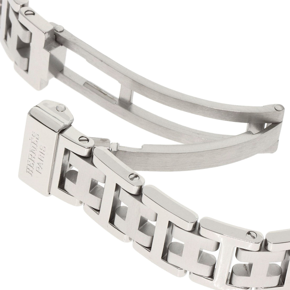 Hermes Watches Quartz Cl4.210 Stainless Steel White Clipper White Dial