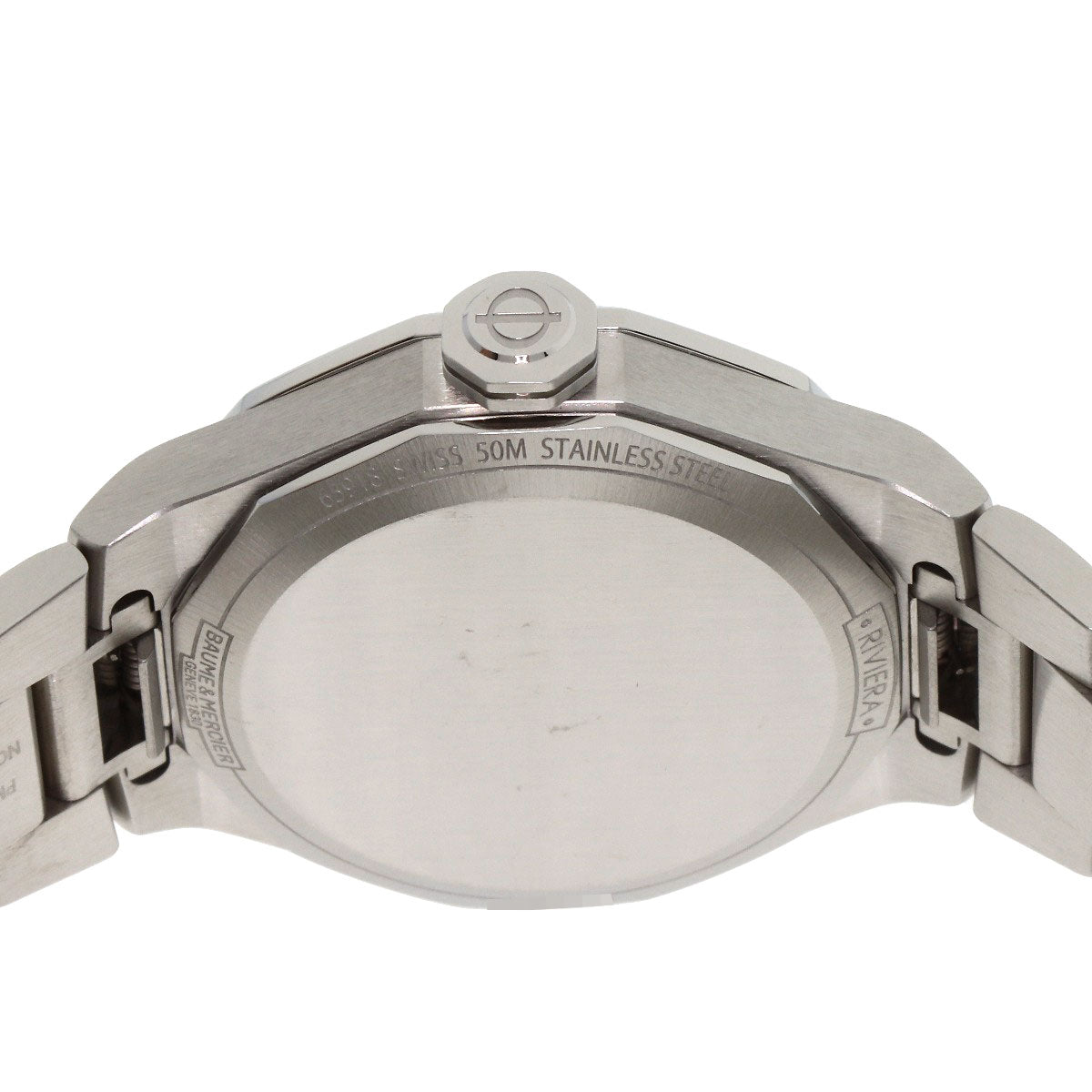 Baume & Mercier Watches Quartz Moa10728 Stainless Steel Silver Riviera Purple Dial