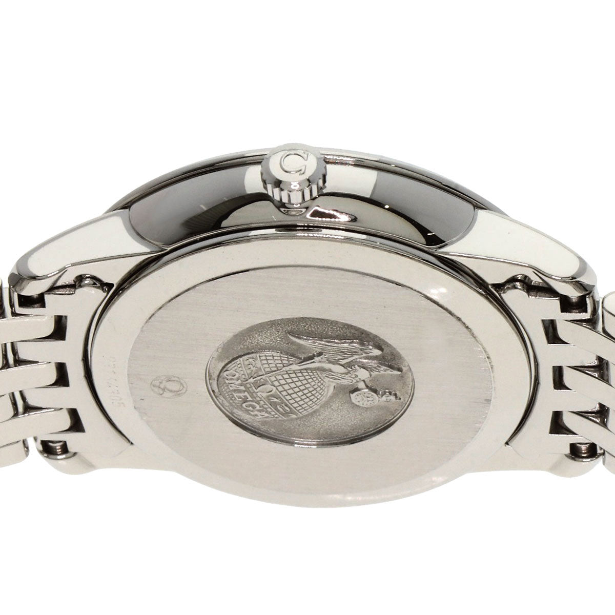 Omega Watches Quartz 424.10.27.60.56.002 Stainless Steel Silver De Ville Prestige 1.1" Silver Dial