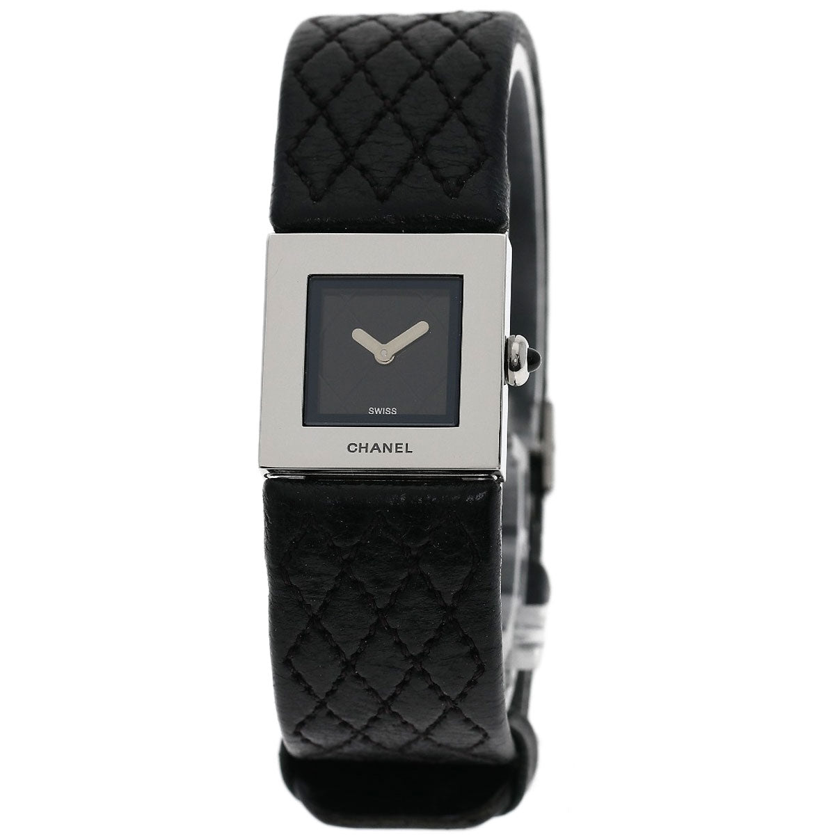 Chanel Watches Quartz H0116 Stainless Steel Silver Matrasse Black Dial