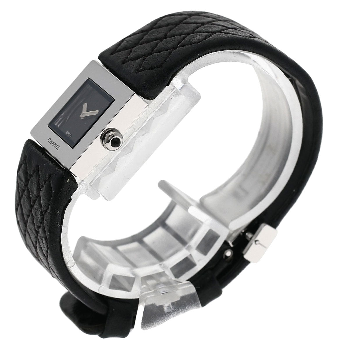Chanel Watches Quartz H0116 Stainless Steel Silver Matrasse Black Dial