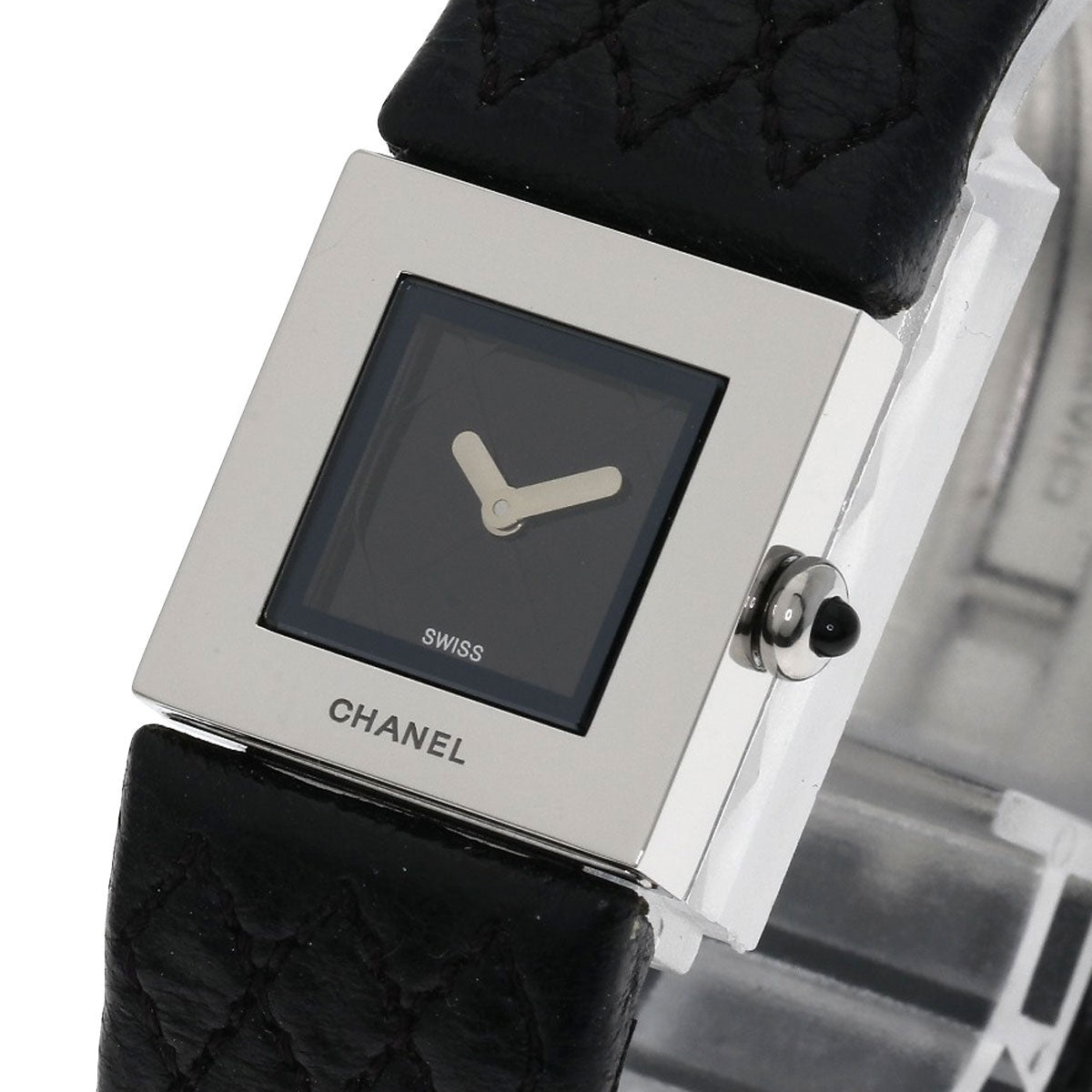 Chanel Watches Quartz H0116 Stainless Steel Silver Matrasse Black Dial