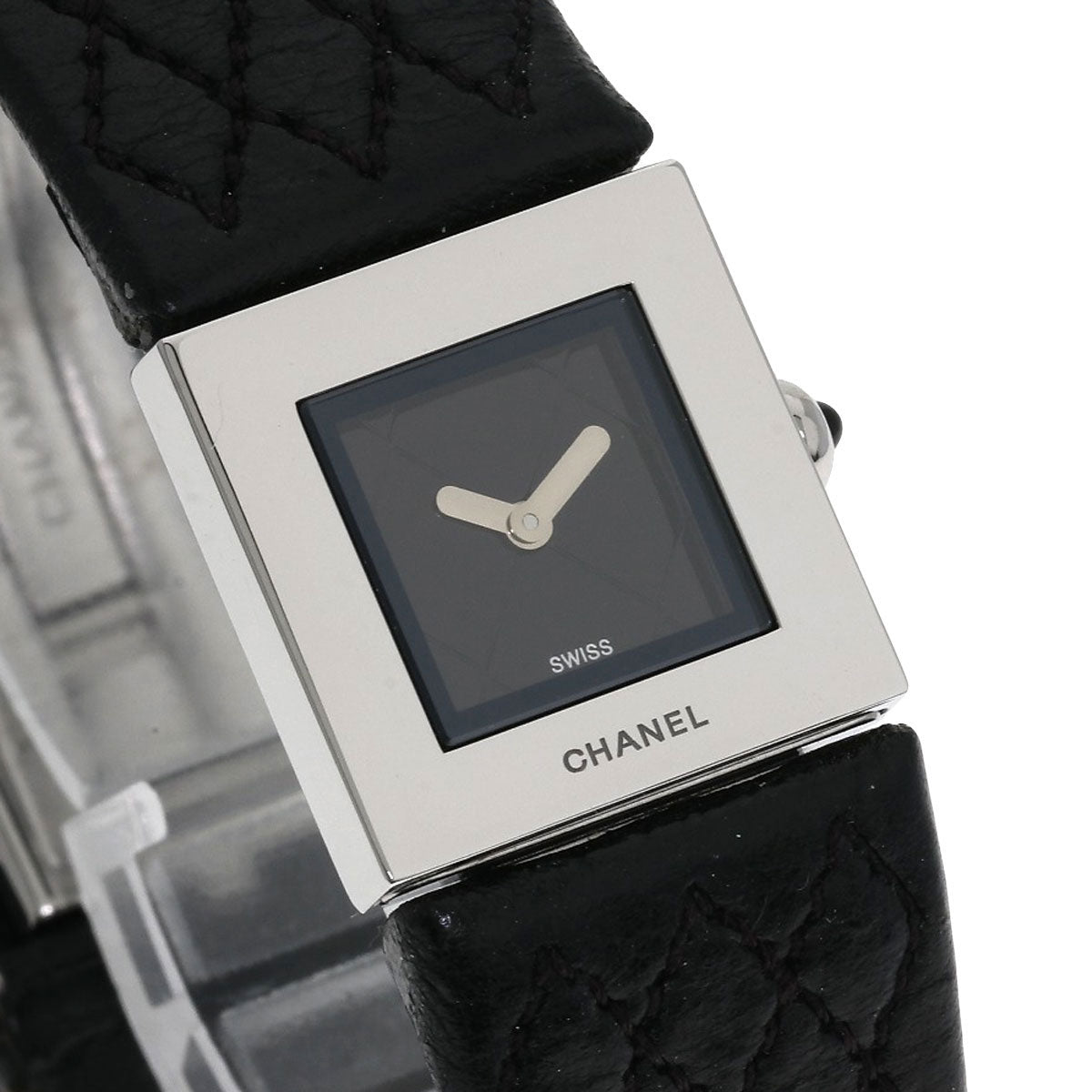 Chanel Watches Quartz H0116 Stainless Steel Silver Matrasse Black Dial