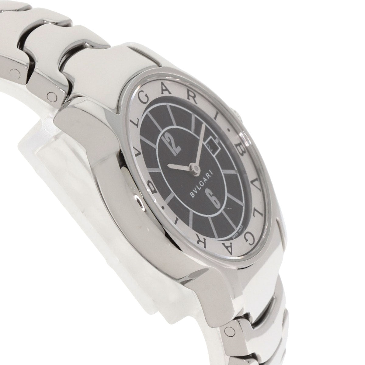 Bvlgari Watches Quartz St29Bssd Stainless Steel Silver Solo Tempo Black Dial