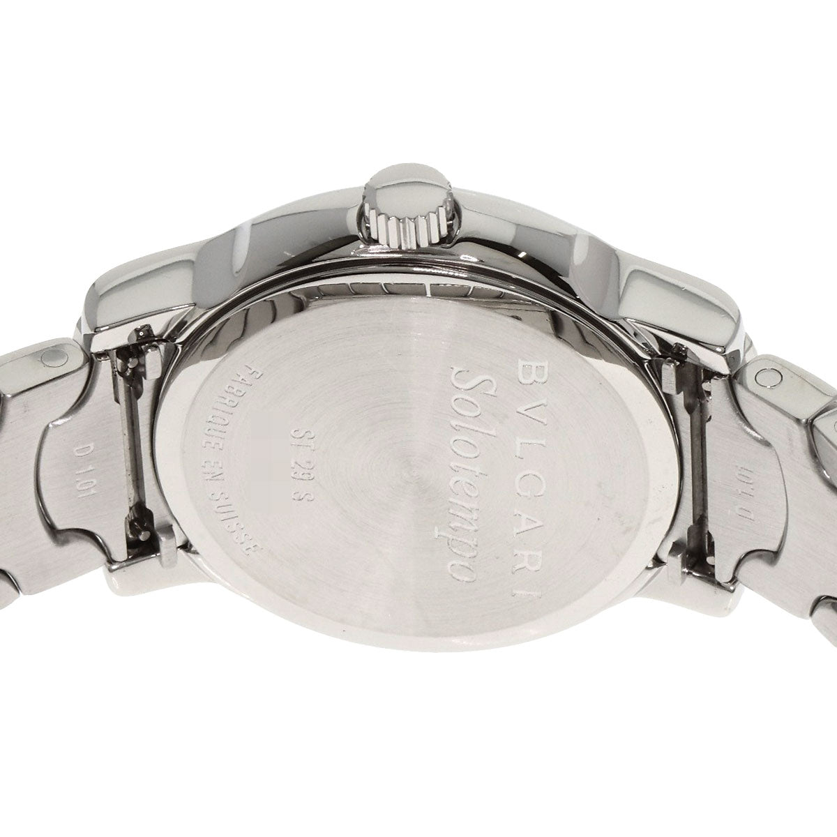 Bvlgari Watches Quartz St29Bssd Stainless Steel Silver Solo Tempo Black Dial