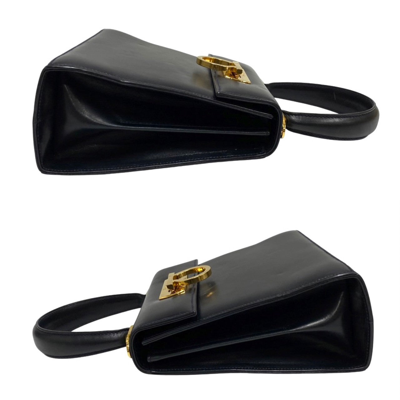 Salvatore Ferragamo Shoulder Bag Calfskin, Leather Black Gancini Women
