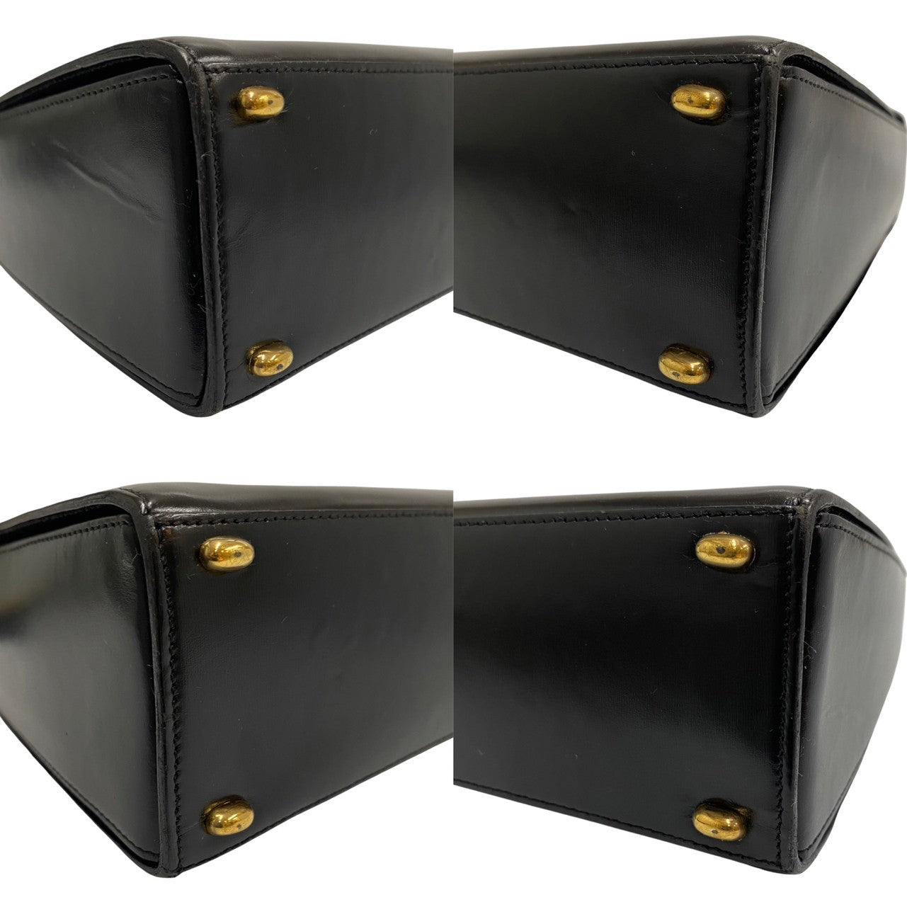 Celine Shoulder Bag Calfskin, Leather Black Logo Turn Lock Women