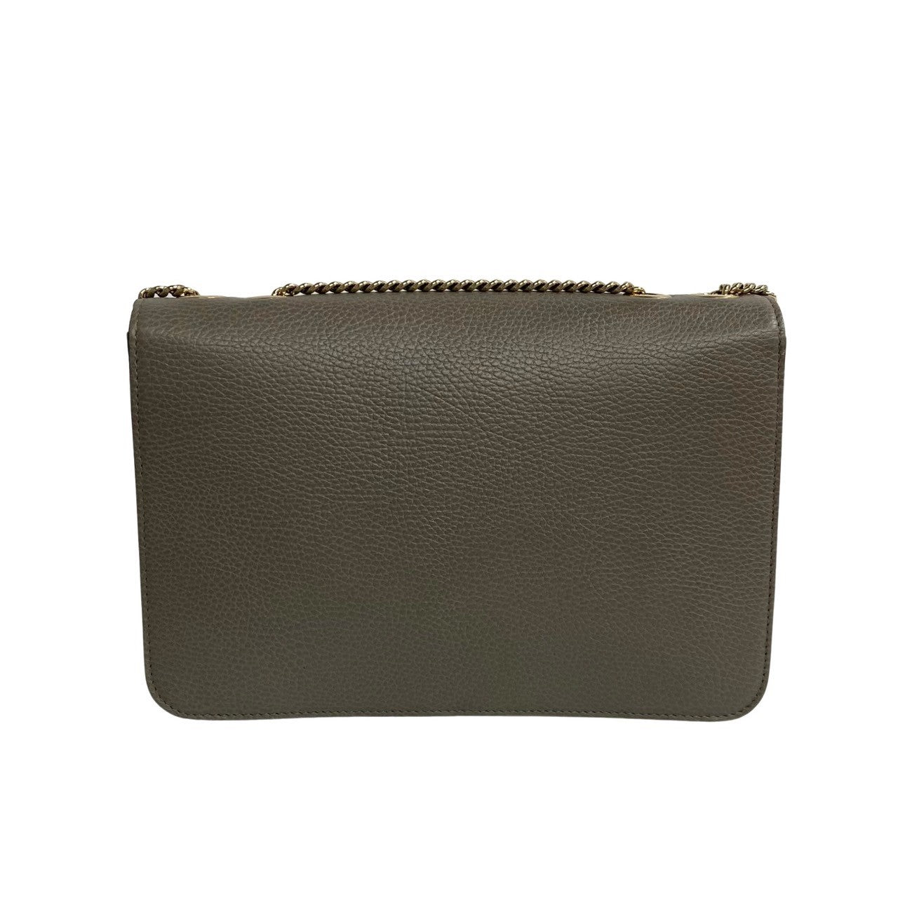Gucci Shoulder Bag Leather Gray Interlocking Women