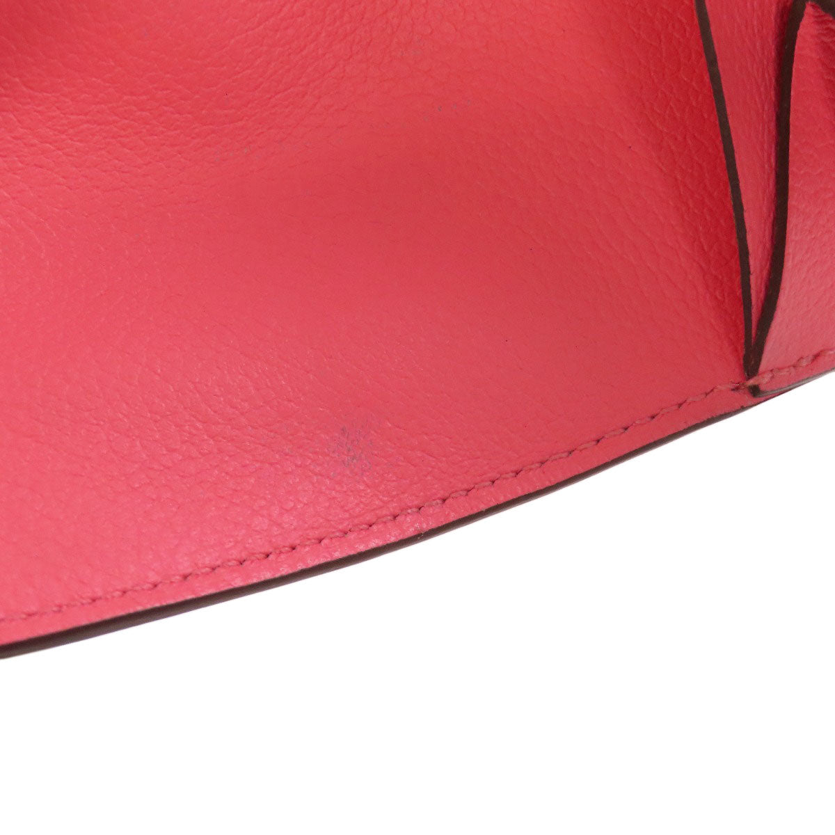 Hermes Bifold Wallet Vaugham Pink Constance Compact Silvermetal Women