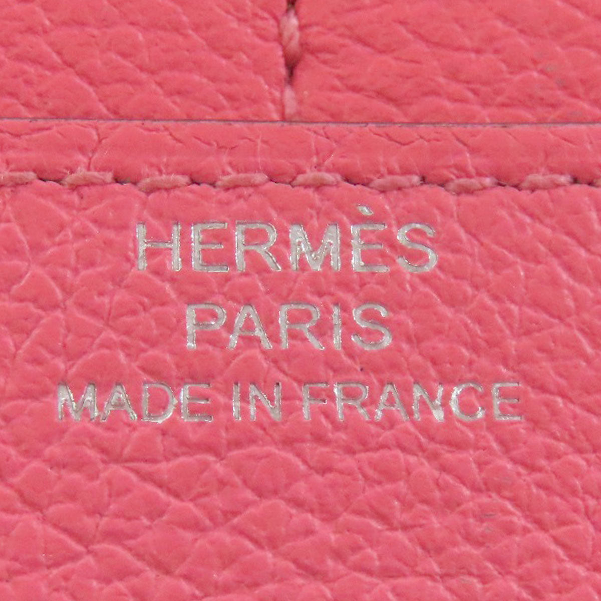 Hermes Bifold Wallet Vaugham Pink Constance Compact Silvermetal Women