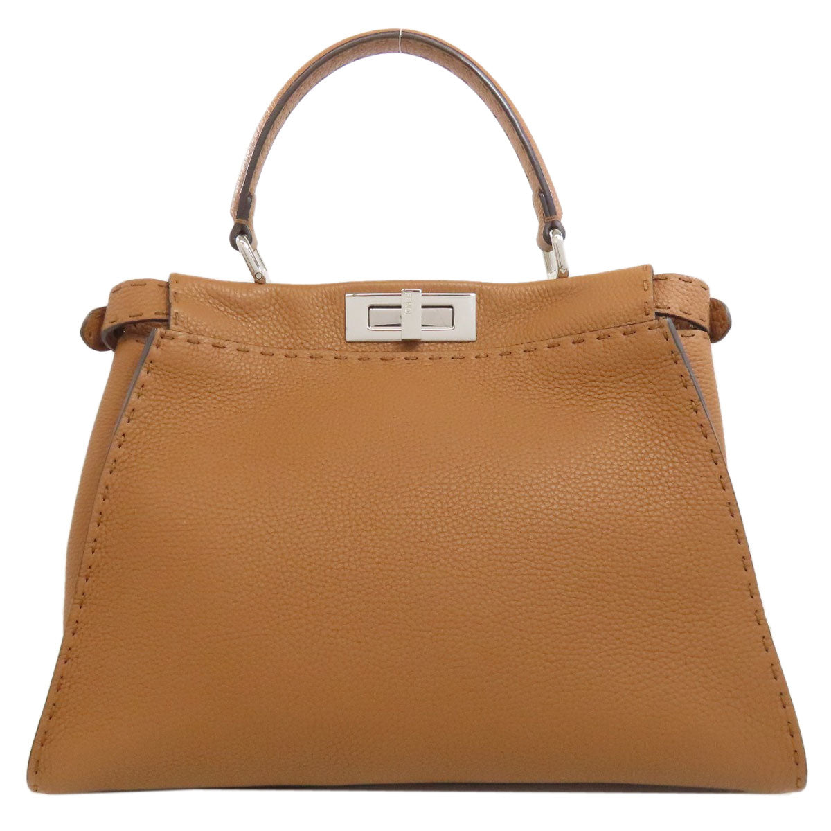 Fendi Handbag Calfskin Brown Peekaboo Celeria 2Way Women