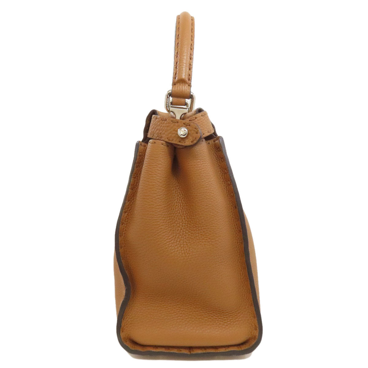 Fendi Handbag Calfskin Brown Peekaboo Celeria 2Way Women