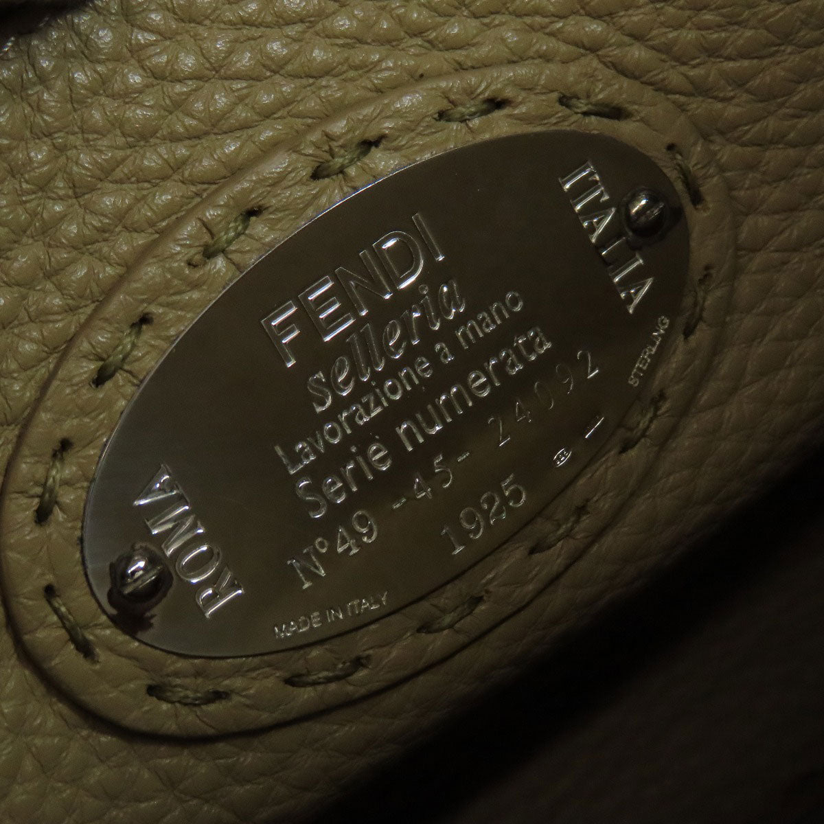 Fendi Handbag Calfskin Brown Peekaboo Celeria 2Way Women