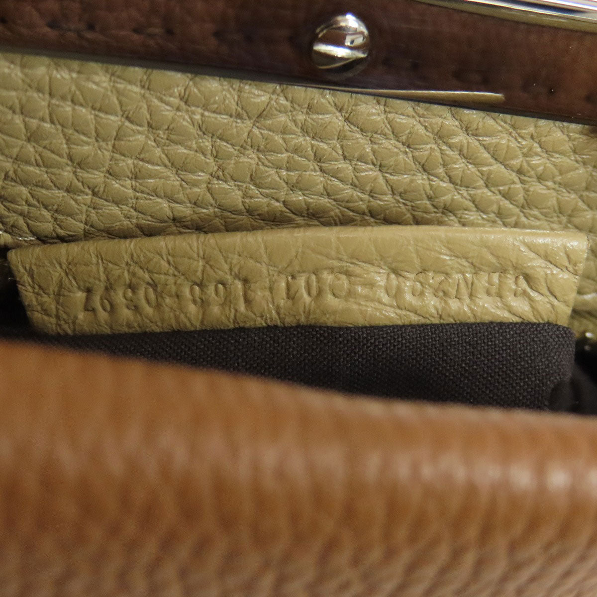 Fendi Handbag Calfskin Brown Peekaboo Celeria 2Way Women