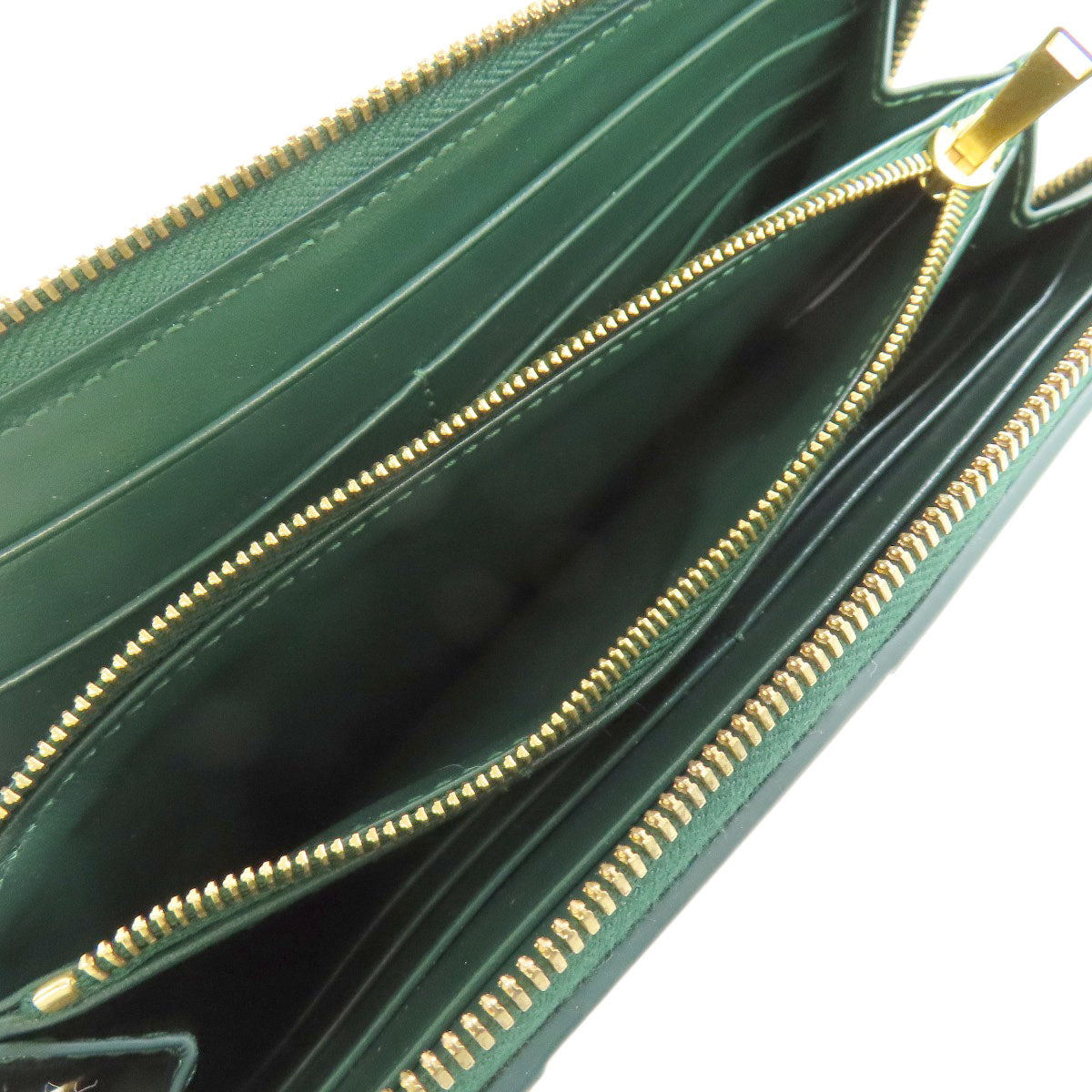 Bottegaveneta Long Wallet Purse Calfskin Green Maxi Intrecciato Women