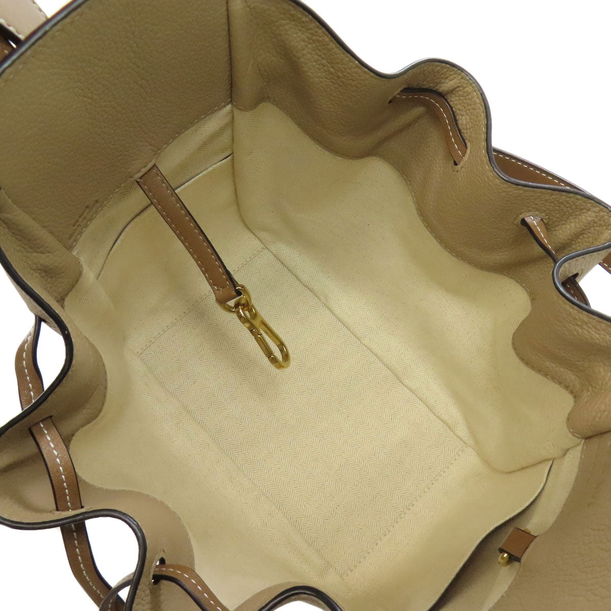 Loewe Handbag Calfskin Beige Hammock 2Way Women