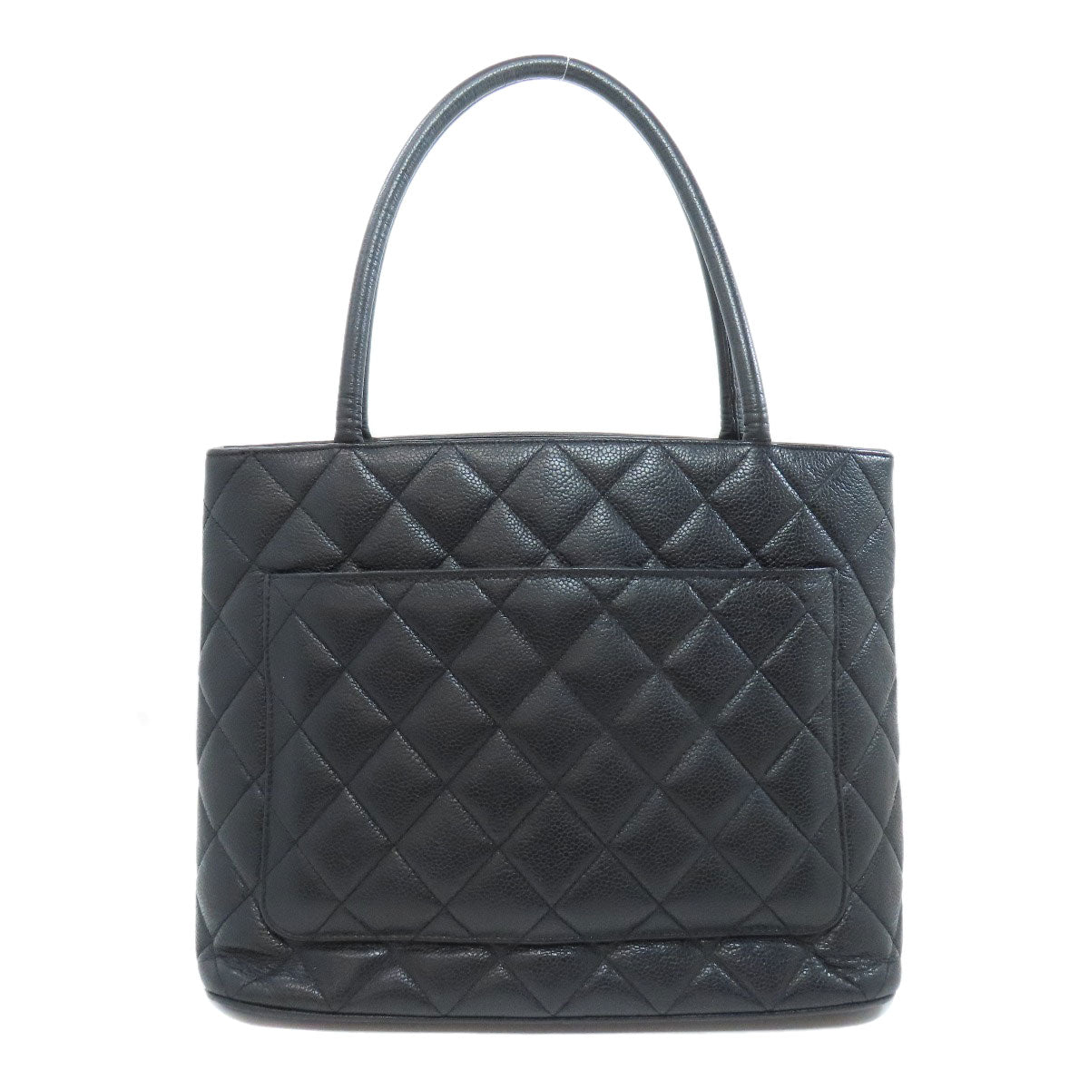 Chanel Tote Bag Grained Calfskin Skin Black Replica Tote Gold Metal Women