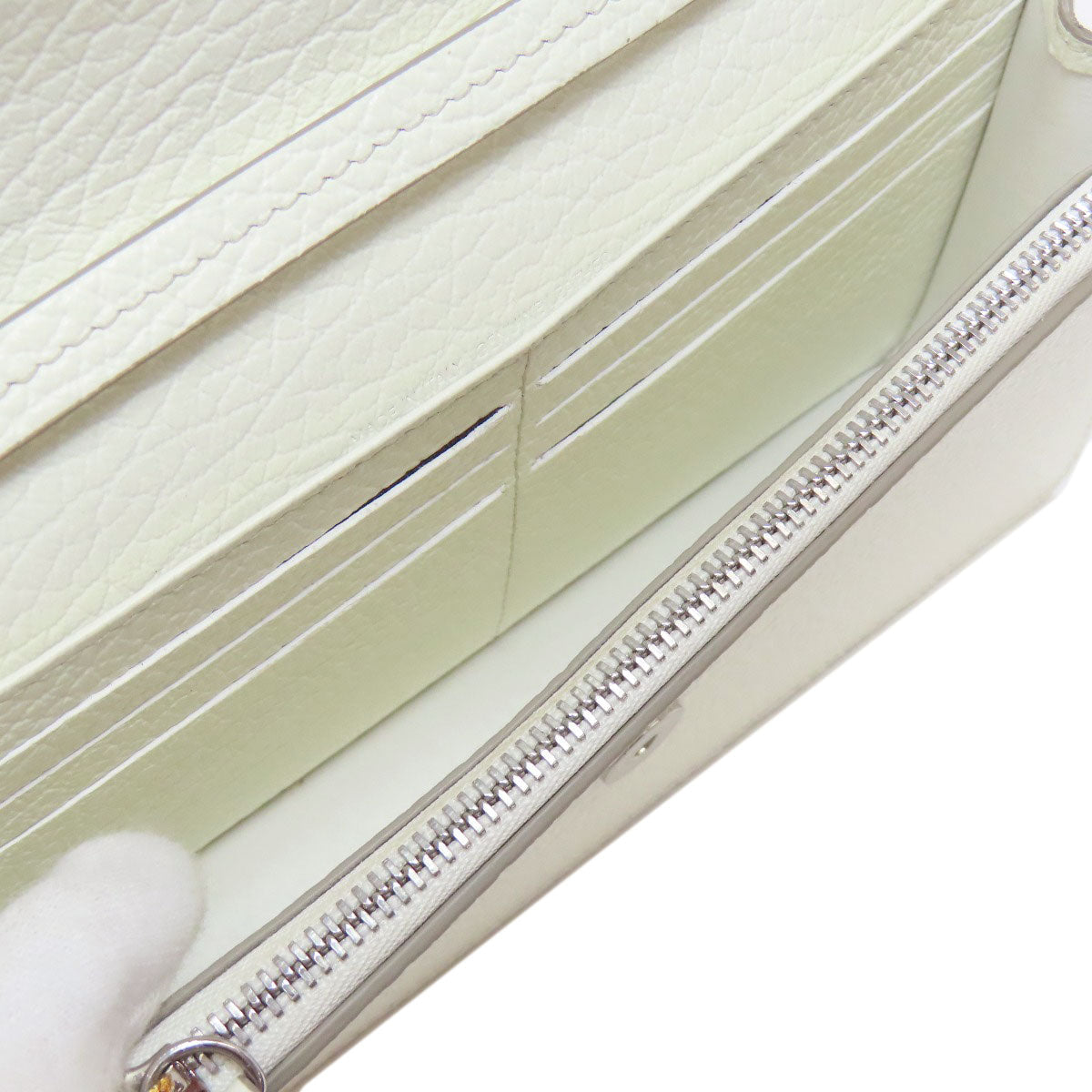 Maison Margiela Long Wallet Purse Leather White Chain Wallet Women