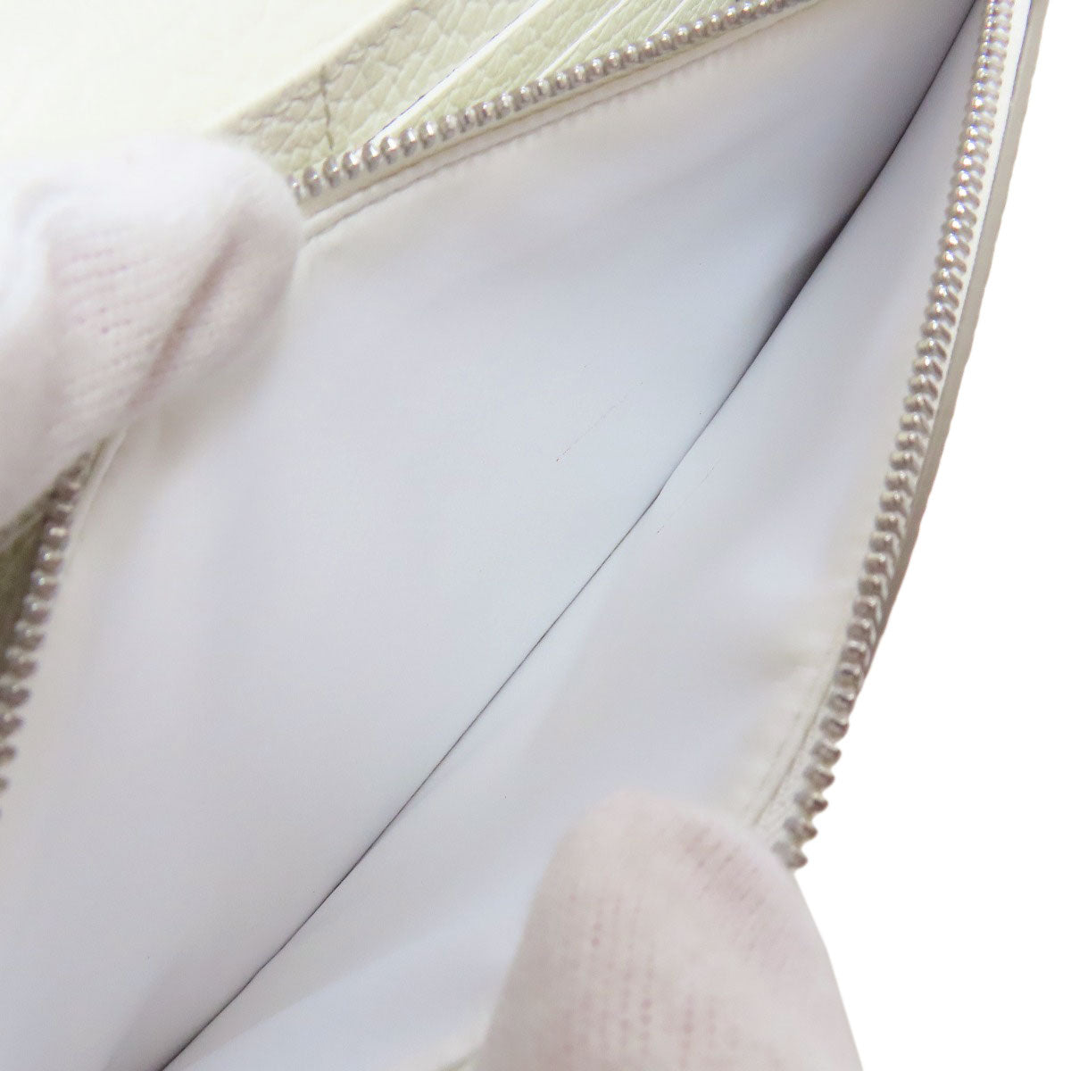 Maison Margiela Long Wallet Purse Leather White Chain Wallet Women