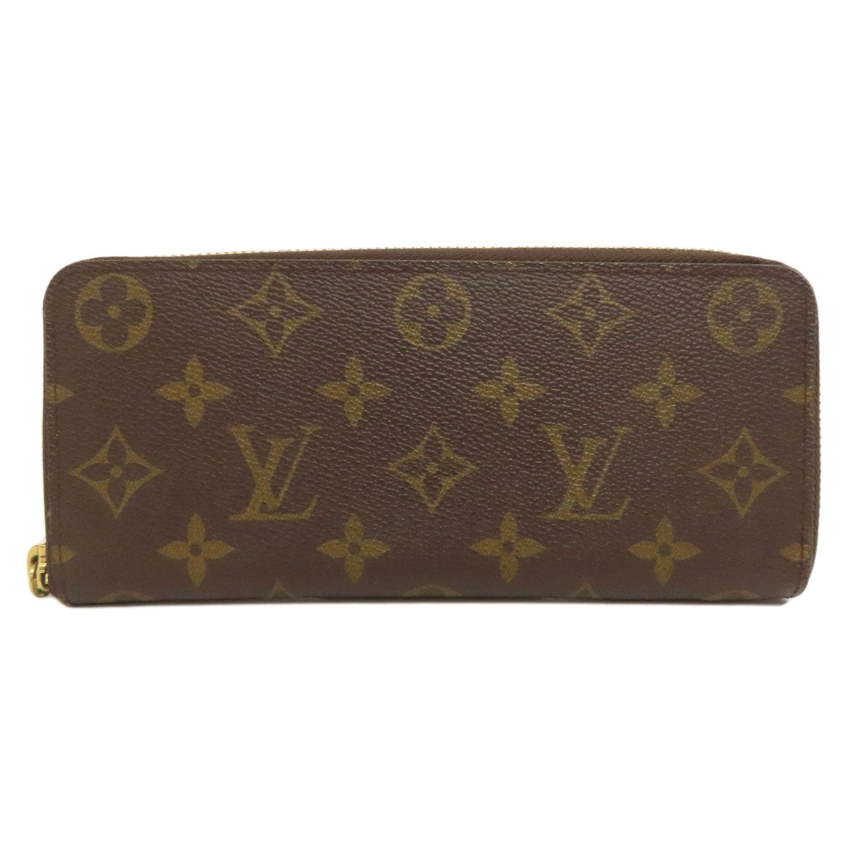 Louis Vuitton Long Wallet Purse M60744 Monogram Canvas Brown Portefeuille Clemence Mens(Unisex)
