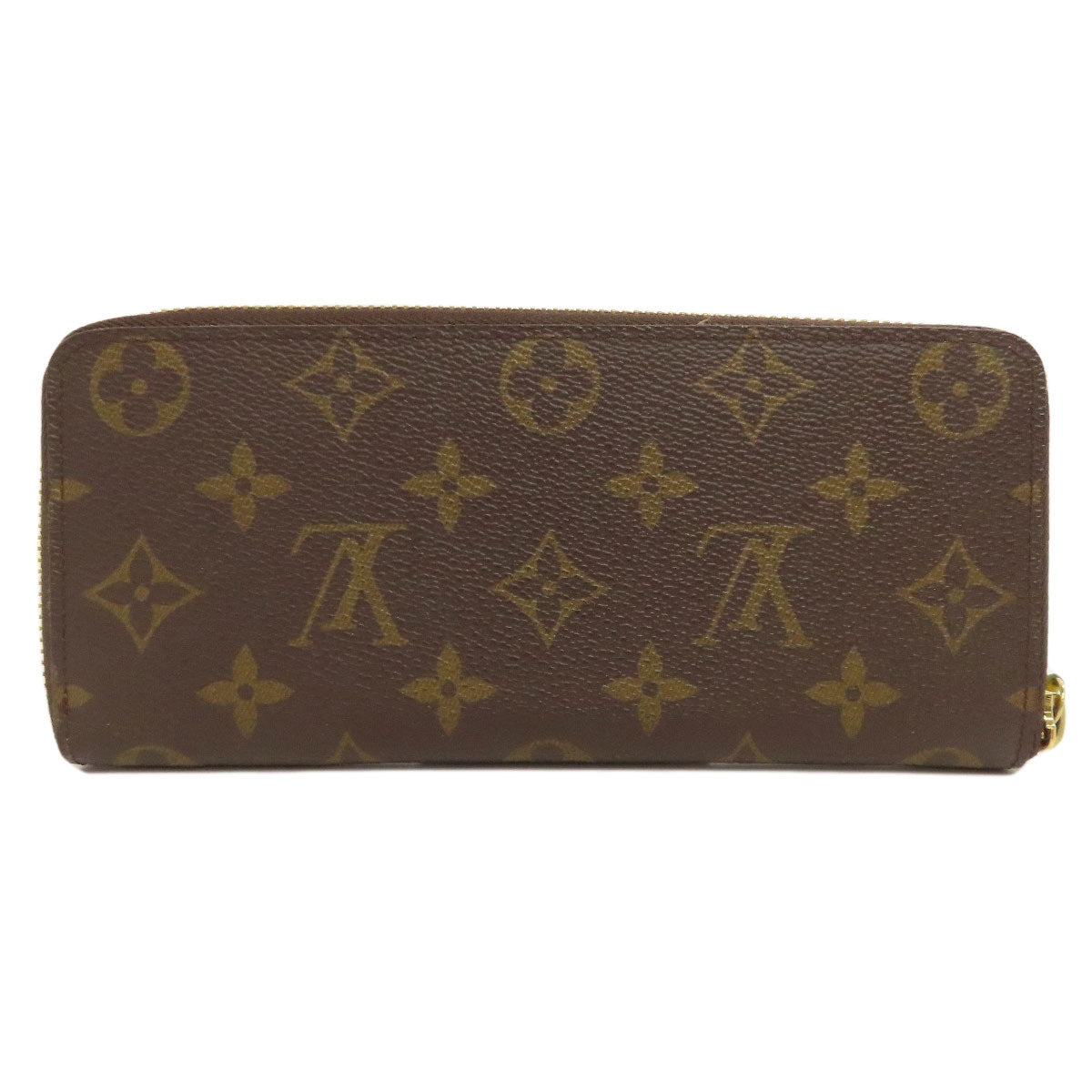 Louis Vuitton Long Wallet Purse M60744 Monogram Canvas Brown Portefeuille Clemence Mens(Unisex)