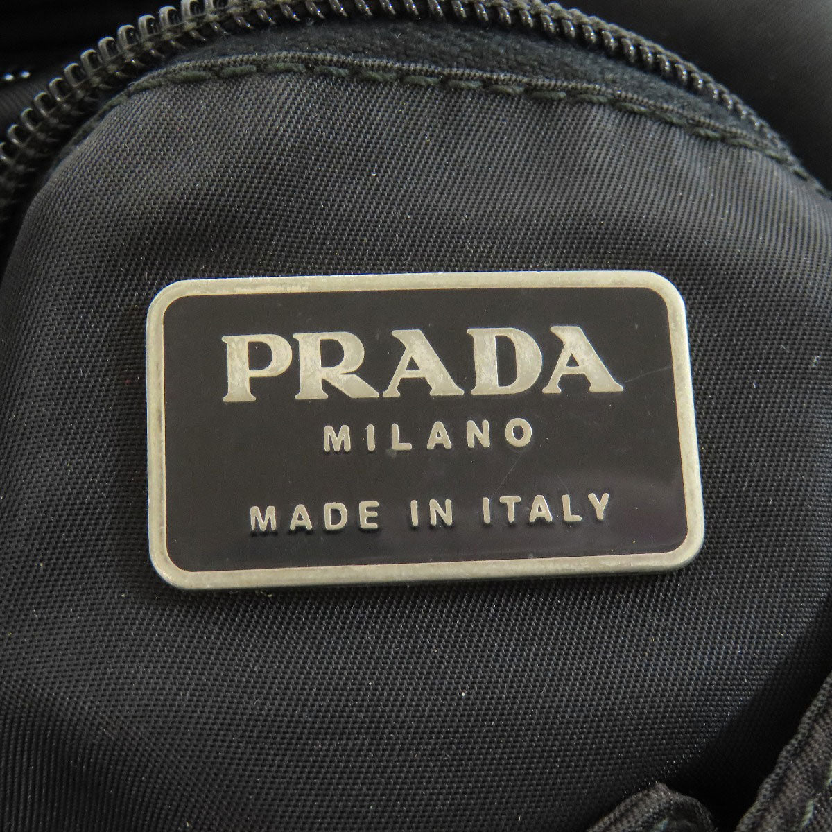 Prada Handbag B8172 Nylon Black Logo Women