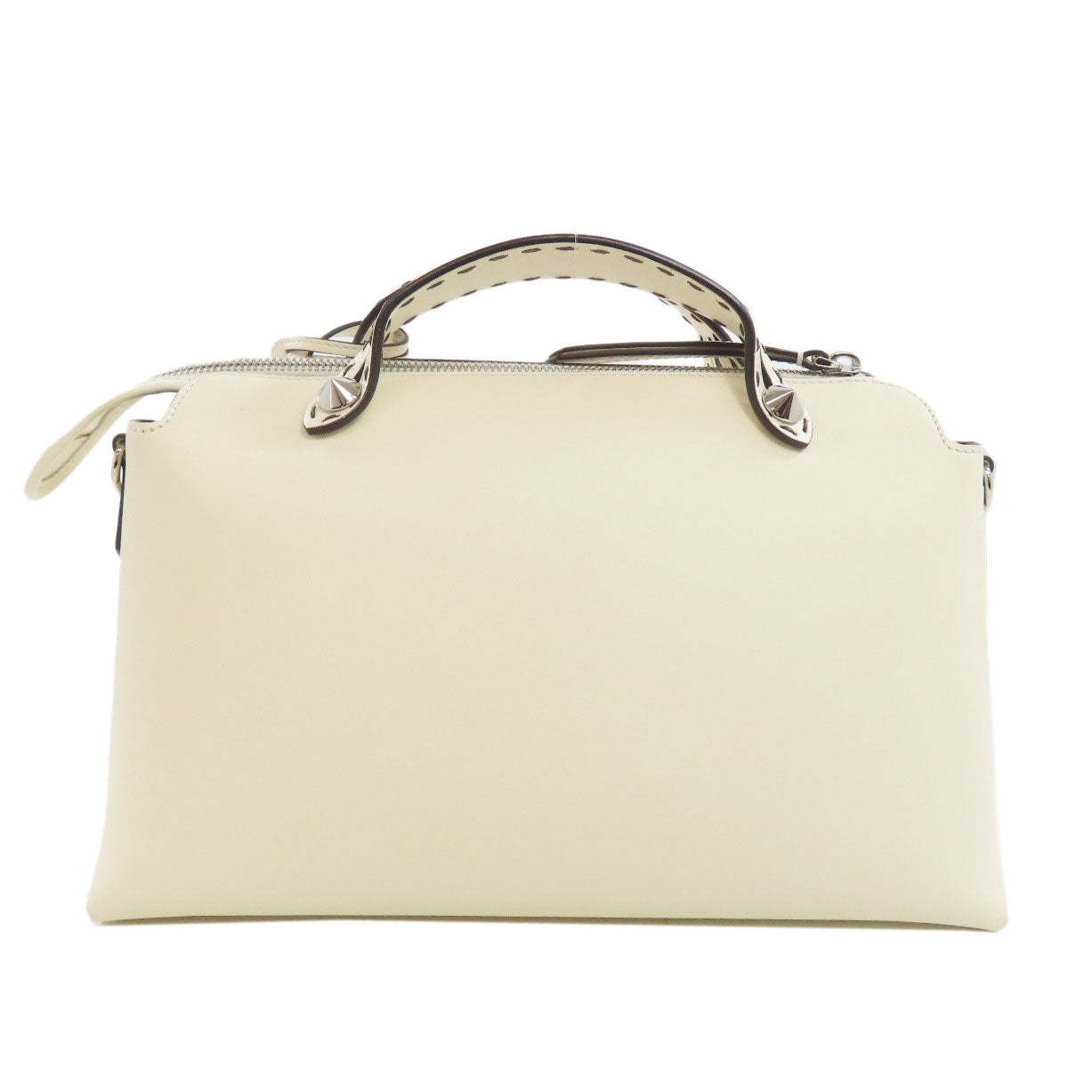 Fendi Handbag Calfskin White By The Way 2Way Women
