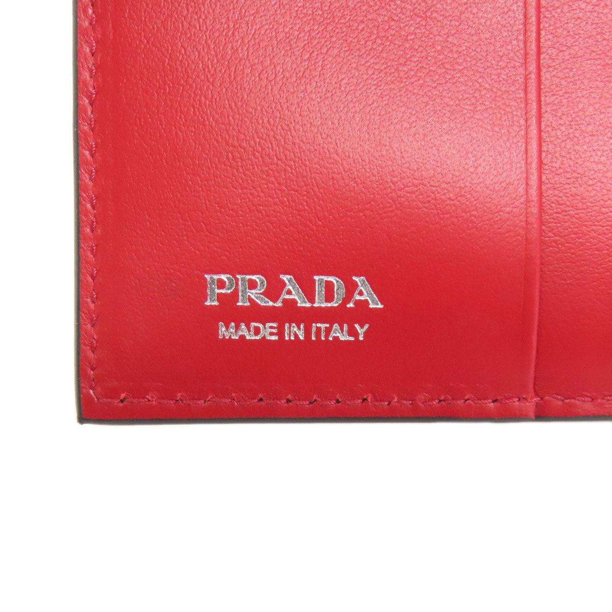 Prada Bifold Wallet 1Mv204 Safiano Black Monkey Print Women