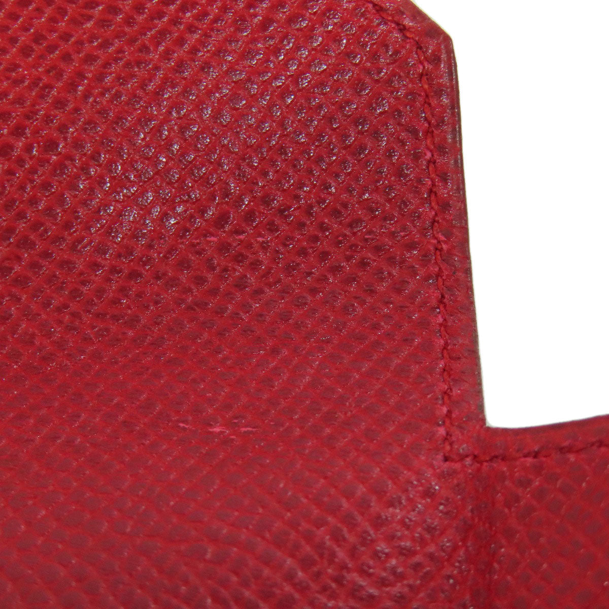 Hermes Coin Case Shave Red Le Vingtquatre Gold Metal Women