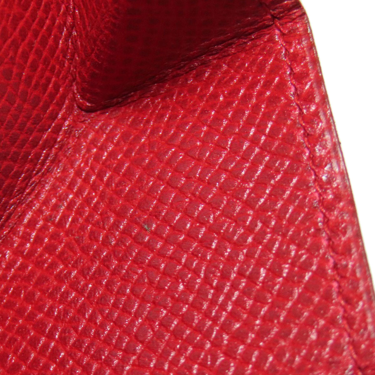 Hermes Coin Case Shave Red Le Vingtquatre Gold Metal Women