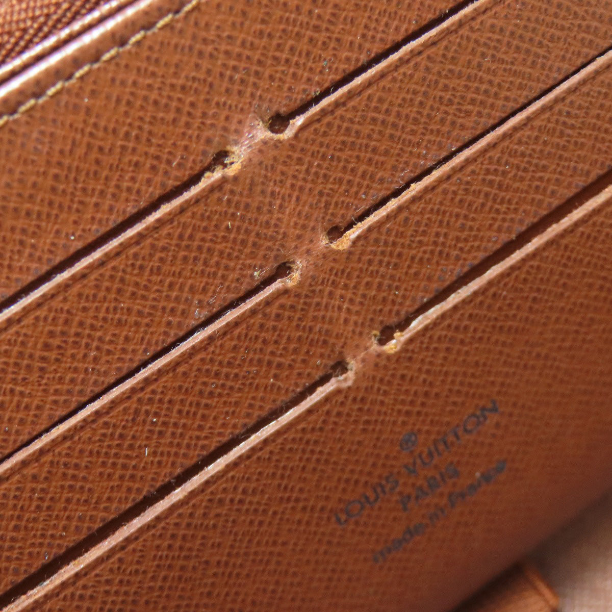 Louis Vuitton Long Wallet Purse M60002 Monogram Canvas Brown Zippy Organizer Mens